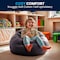 Flash Furniture Bean Bag Chair, Gray Back, 30 in W 30" L 18" H DG-BEAN-SMALL-SOLID-GY-GG - alternate 7
